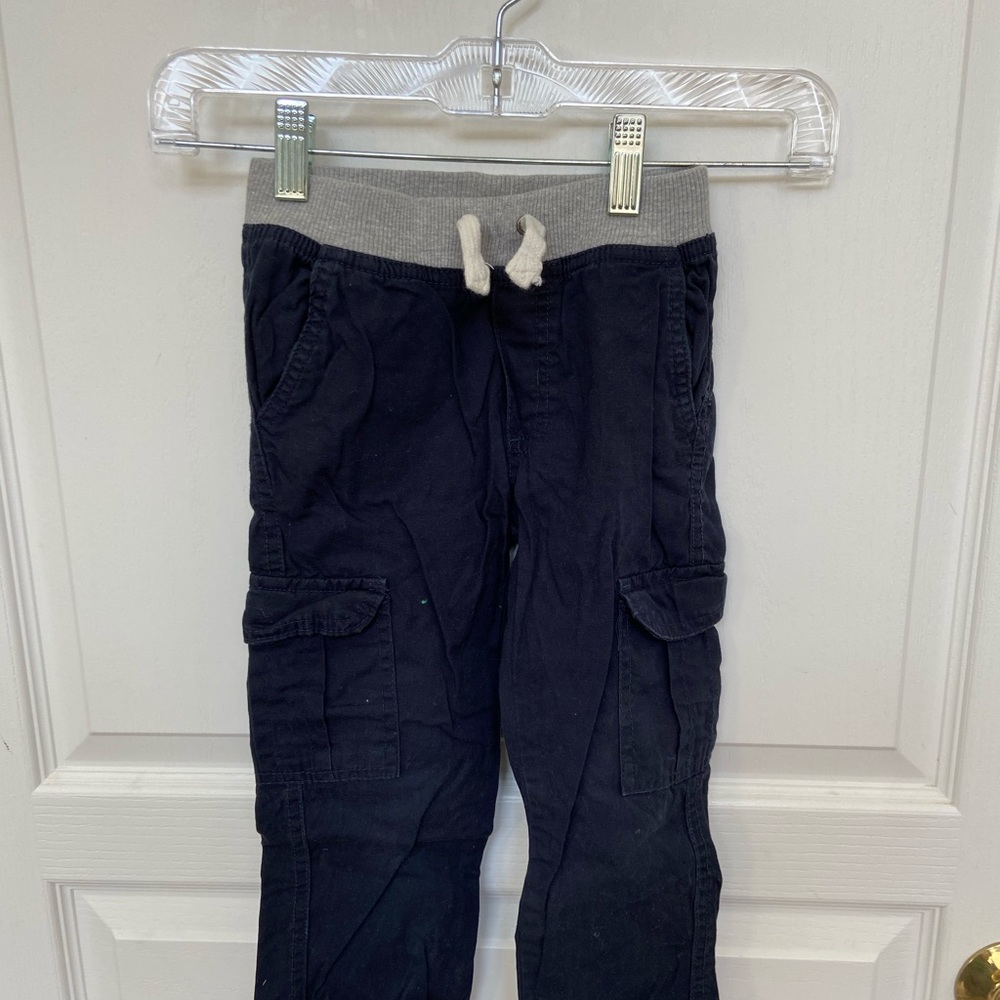 Kids headquarters navy cargo pants,stretchy waist